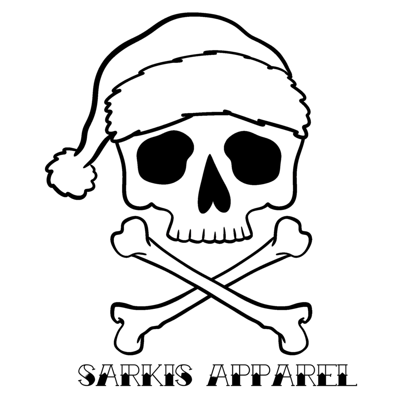 Santa Skull & Crossbones Logo