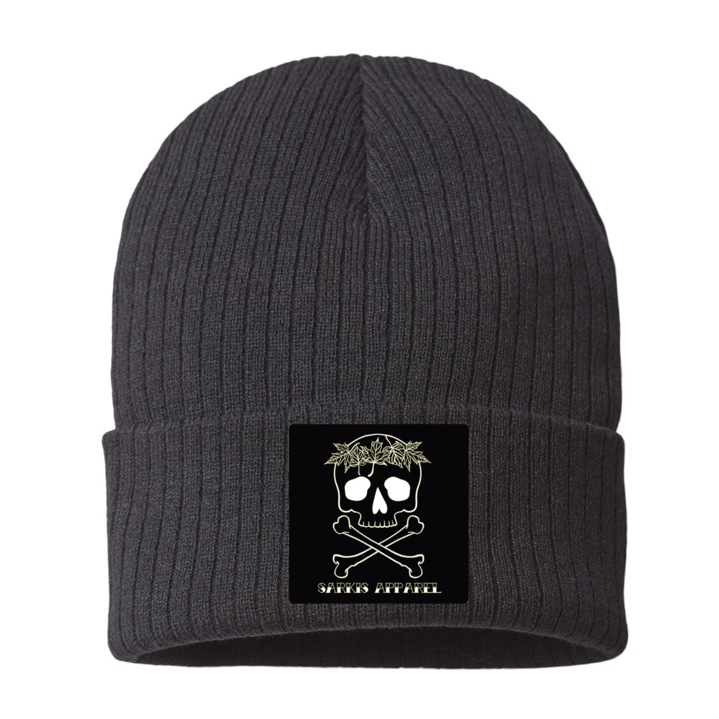 Fall Skull & Crossbones Logo Beanie