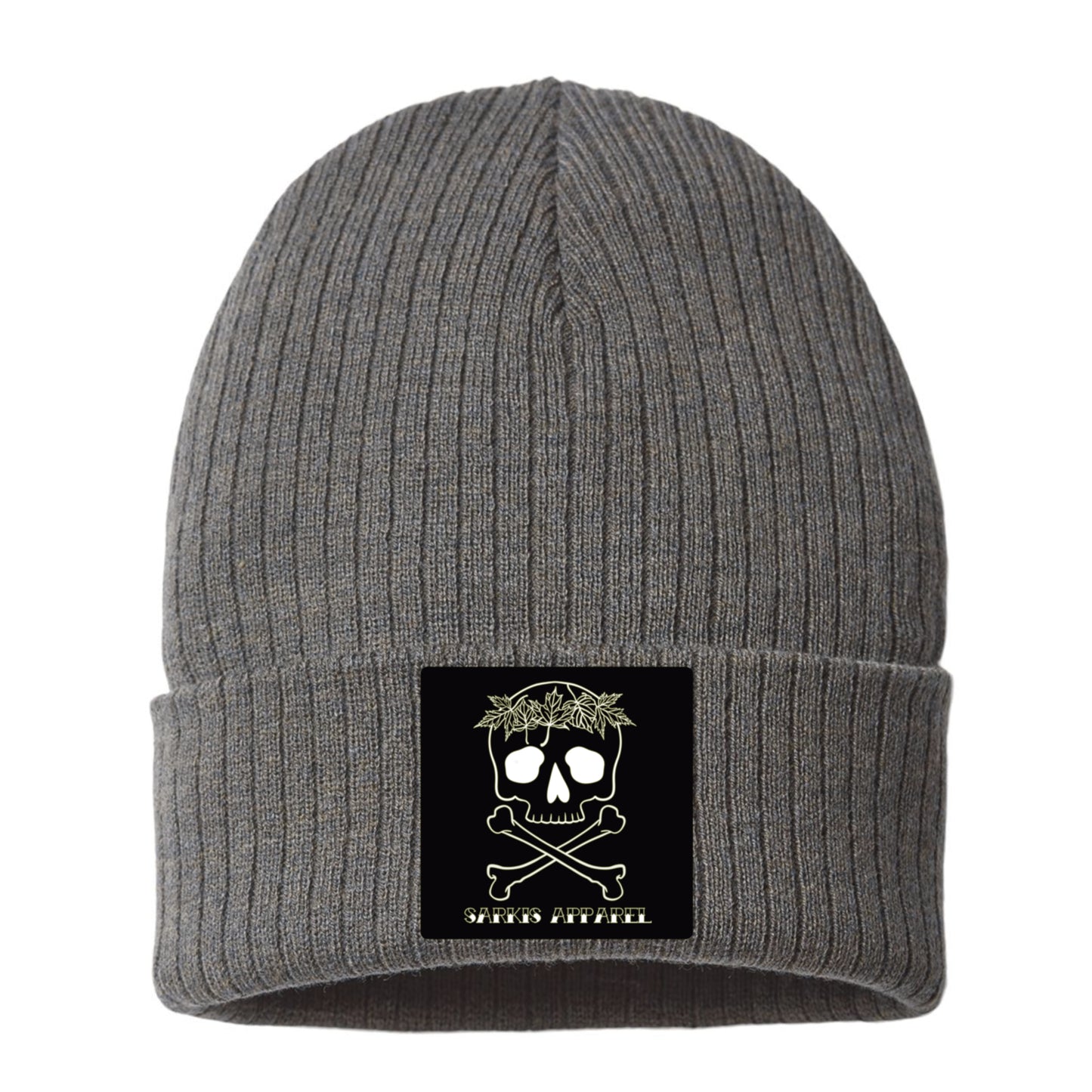 Fall Skull & Crossbones Logo Beanie