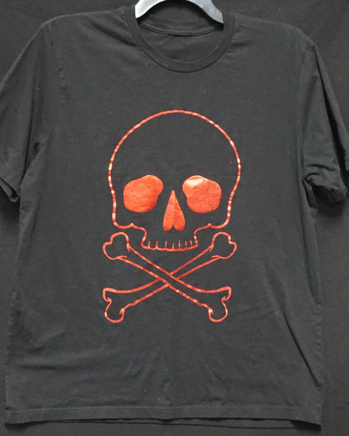 Red Foil Skull & Crossbones Logo